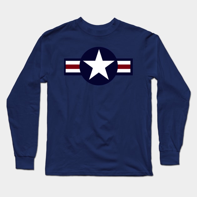 USA Fighter Insignia Long Sleeve T-Shirt by SimonBreeze